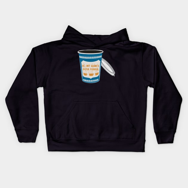 Coffee for Peter Parker Kids Hoodie by strayheartbja